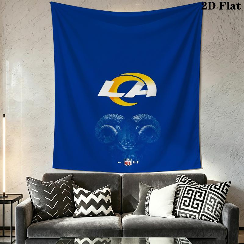 Los Angeles Rams Wall Tapestry Aesthetic Wall Hanging Printed Fabric Blanket Decorative Tapestries for Bedroom Living Room Home Decor