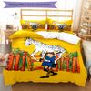 3pcs Pippi Longstocking Pattern Bedding Set Duvet Cover Set Includes Duvet Cover &pillowcases, Perfect All Season Bedroom Decoration & Gift