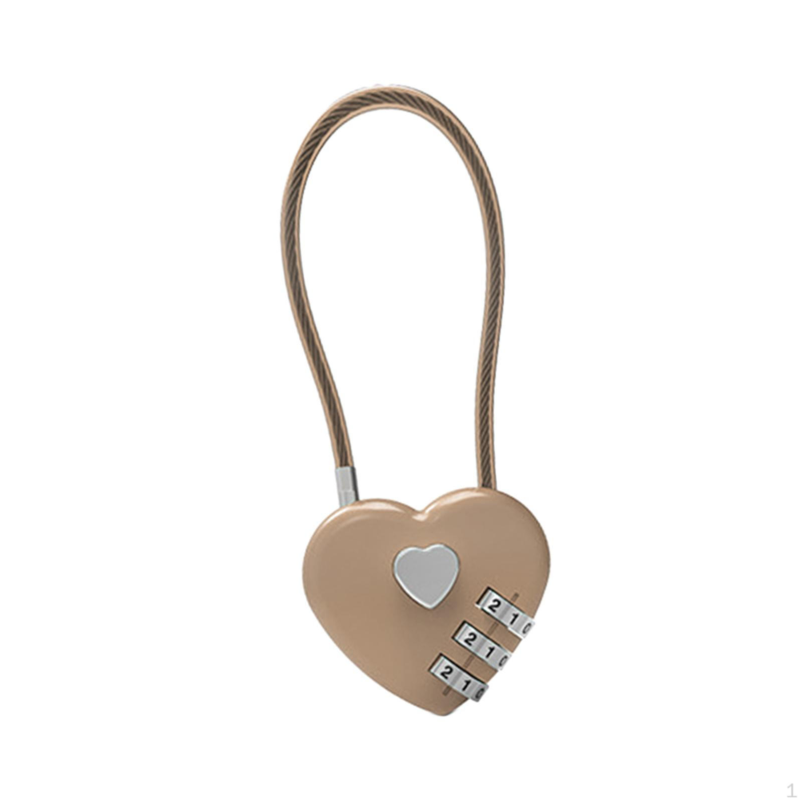 

Heart Shape Love Lock Shaped Keepsake Combination for Year золотий