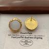 Round Mother-Of-Pearl Stud Earrings Temperament Classic Versatile Elegant Personality Simple High-End Luxury Earrings