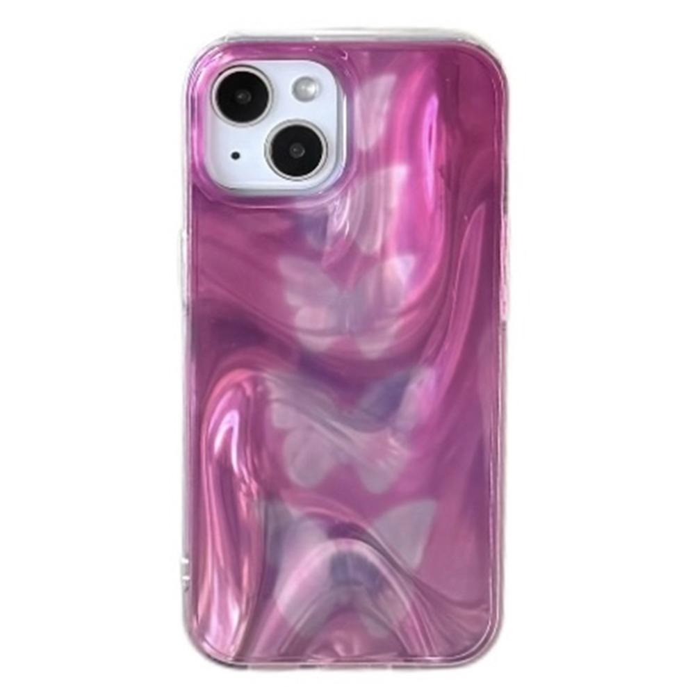 

For iPhone 15 Case Gradient Butterflies Double-Sided IMD TPU Shockproof Phone Cover A