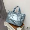 New large-capacity portable fashion travel bag casual solid color sports fitness bag shoulder handbag