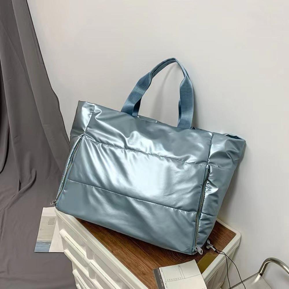 New large-capacity portable fashion travel bag casual solid color sports fitness bag shoulder handbag