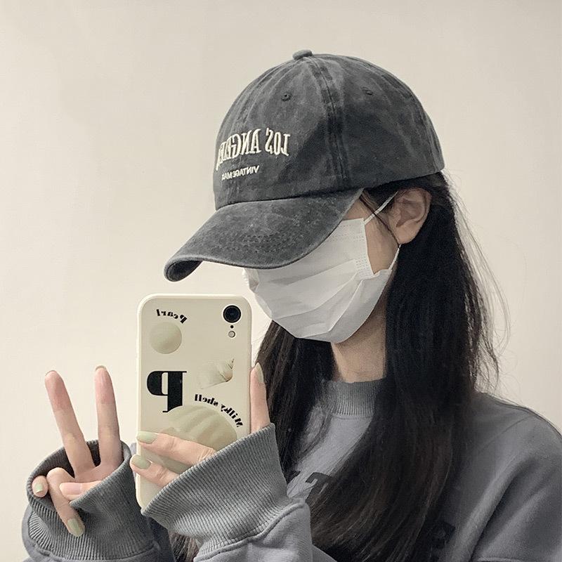 Cappellini da baseball rétro a tesa larga americani per uomo e donna, cappelli lavati, cappellini con visiera ricamati alla moda