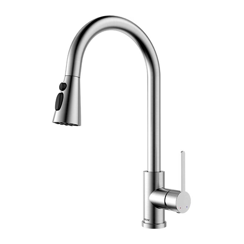 ARROW 304 Stainless Steel Swivel Pull-Out Kitchen Faucet