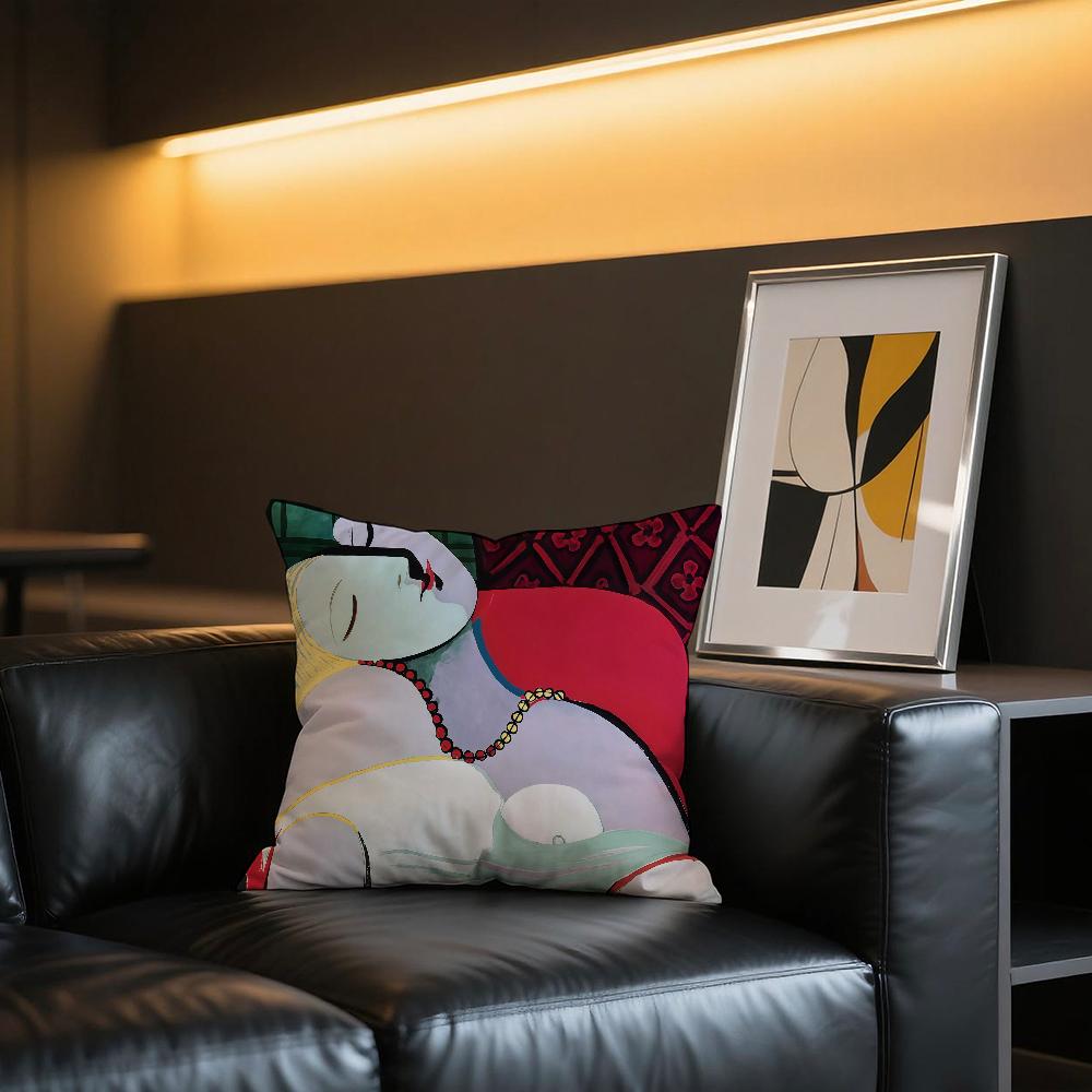 Art Pablo Picasso Cubism Abstract Cushion Cover Comfortable and Soft Bedding Skin Friendly Leisure Sofa Car Office Pillowcase