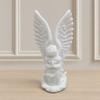 3D Printed Kneeling Angel Statue, Praying Cupid Figurine with Delicate Wings, Compact Matte White Desktop Ornament for Home Decor, Shelf, Nightstand