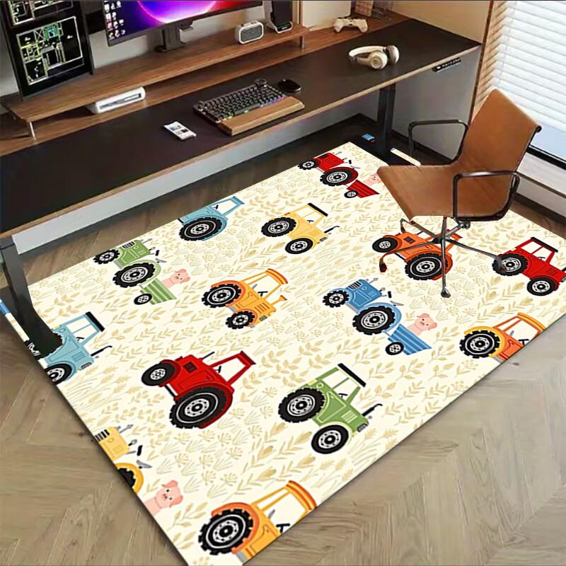 1PC Tractors Piglets Extra Large Non-Slip Floor Carpet, Office, Family, Bedroom, Studio - Large Area Rug Indoor Rugs, Vibrant Colors-W303