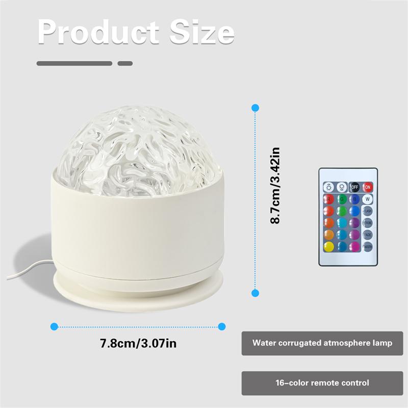 

Водная рябь и проектор света Aurora USB LED Ночники Освещение спальни Хэллоуин Рождество Домашний кинотеатр Декор Светильники