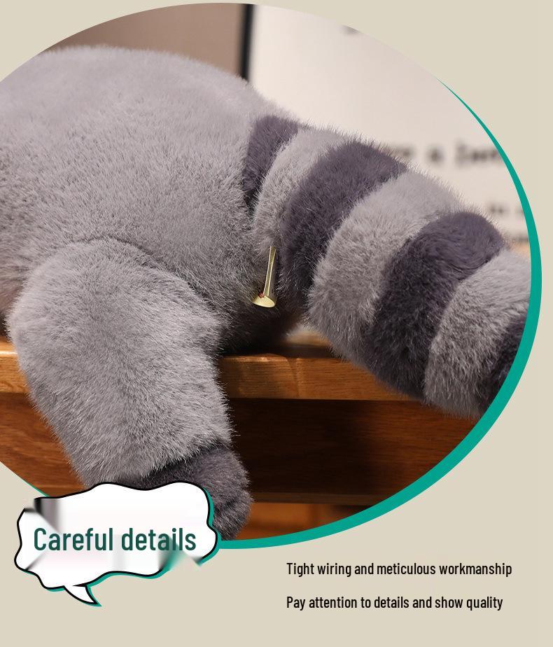 Crawling Raccoon & Panda Plush Toy - Cute Cloth Birthday Gift Doll Series
