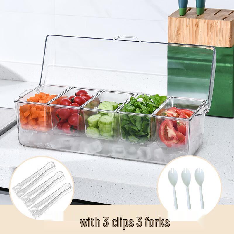 ZISIZ Divided Salad & Snack Serving Platter