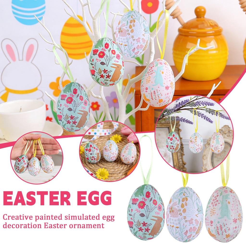Plastic Easter Eggs, Pack Of 6 Printed Plastic Easter Eggs Loose Plastic Easter Eggs Empty Easter Eggs Plastic Eggs