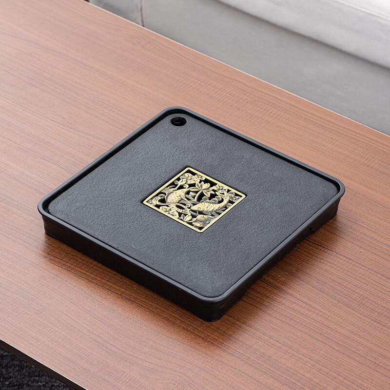 Aiqi Yixuan Imitation Black Gold Stone Tea Tray