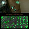 Waterproof Glow-in-the-Dark Halloween Tattoo Stickers - Disposable & Fun Elements