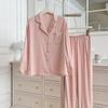 Water-soluble Lace French Exquisite Style Women's Pajamas Early Spring Ice Silk Long-sleeved Comfortable Loungewear Set