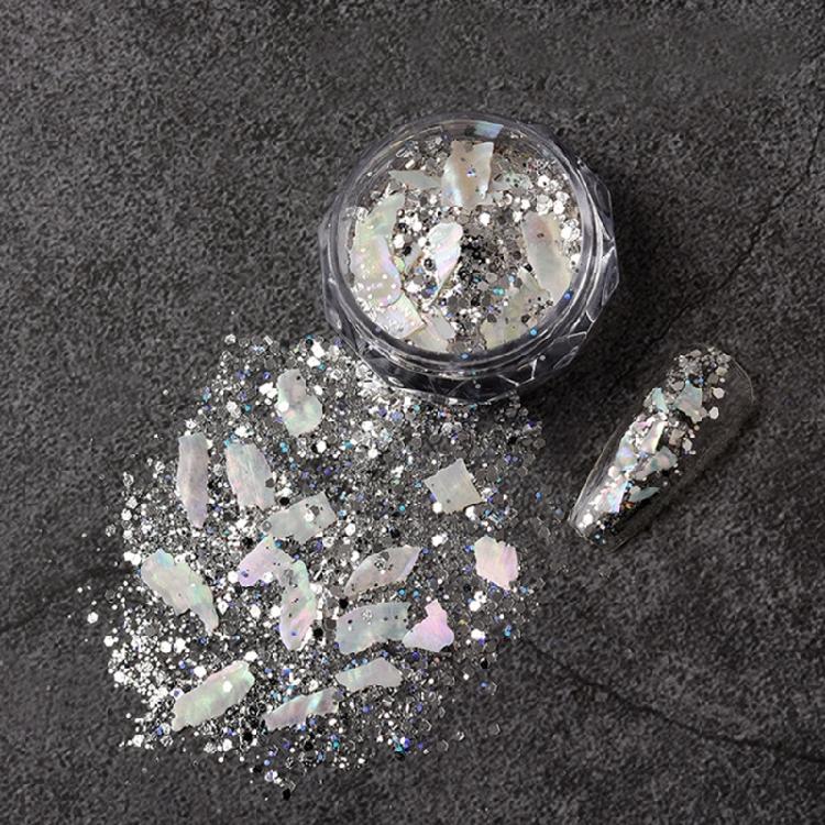 Unregelmäßige Nagel-Abalone-Muschelschalen-Scheiben Nagelglitzer-Flocken Nagelkunst-Muschelstück