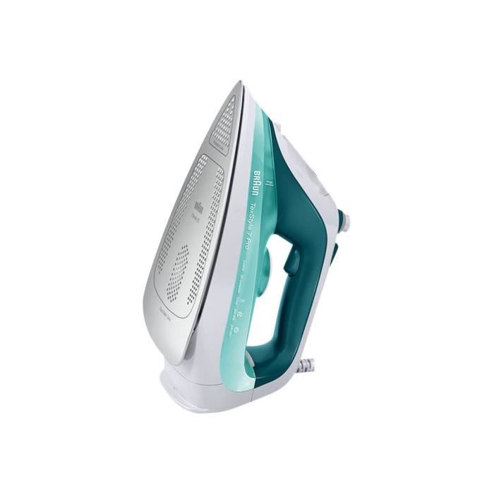 Fer à vapeur Braun TexStyle 7 Pro SI 7042 GR - Semelle Eloxal 3D - 2400W - Vert lagune
