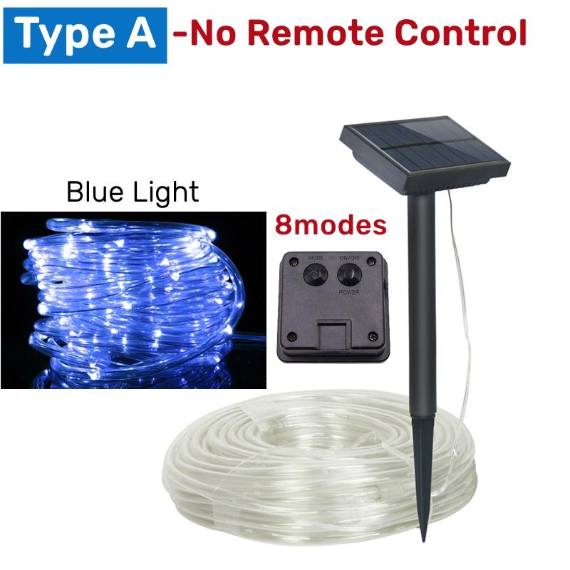 

7m/12m/22m Solar Outdoor LED Rope String Light Waterproof Copper Wire Fairy Lamp Garden Christams Party Decor Tube Strip Light 7M 50Leds