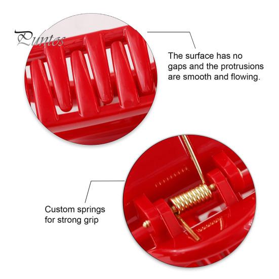 Non-slip Hair Clip Back Head Claw, Hollow Design Shark with Anti-slip Thick Claw Teeth, Lightweight Acrylic Shower for Long Macaron Color