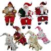 Boneca de Natal Figura do Papai Noel Decoração de Natal Estátua de Figura do Papai Noel para Festa de Ano Novo Exibição em Janela Mesa Casa