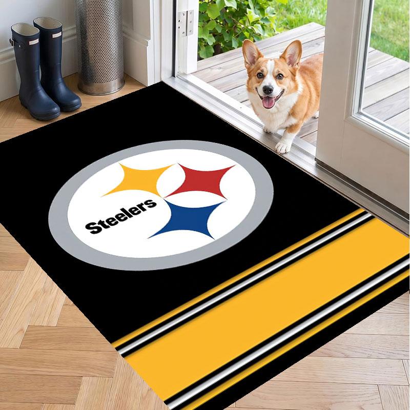 Soft Floor Carpet Pittsburgh Steelers Pattern Area Rug Decorative Mat For Home Room Decoration