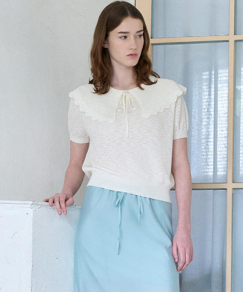 MITTE Cape Collor Kint_Ivory
