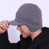 Windproof Ear Protector Cap Warm Knitted Peaked Hat Newsboy Hats Baseball Knitted Cap  Winter