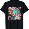 Koi Carp Fish Swimming Cherry Blossom  Sakura T-Shirt