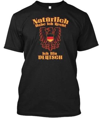 Deutsches Natürlich Habe Ich Recht Bin Deutsch T-Shirt Hergestellt in den USA S-5XL