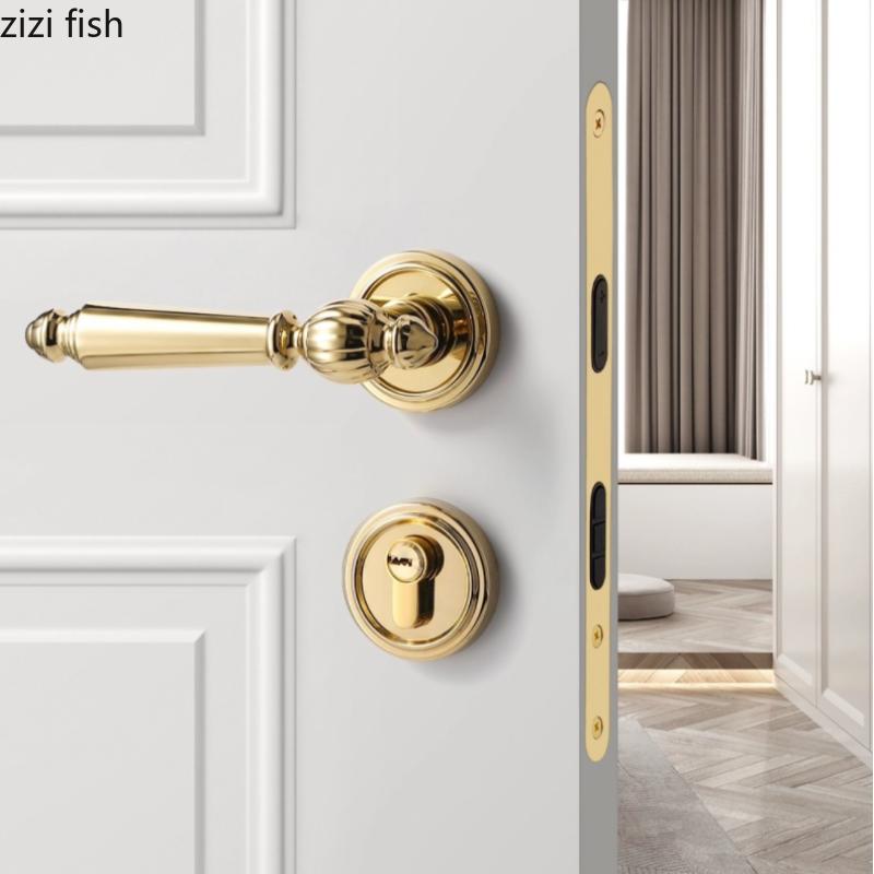 Gate Bedroom Door Lock Aluminium Alloy Silent Door Lock Door Handle Hardware Accessories Split Locks Metal Safety Locks
