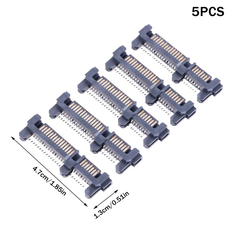 

5 шт. Роз єм інтерфейсу SATA Гніздо SSD Накопичувач з твердотілим накопичувачем 7+15P 22Pin Штирьовий Роз єм Гніздо Заглиблена Платформа Патч-Тип Роз єм Порт A1