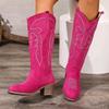 Women Mid-calf Boots Retro Fashion Plus Size Women Shoes Trend Outdoor Luxury Ankle Boots Pointed Western Cowboy Boots Women