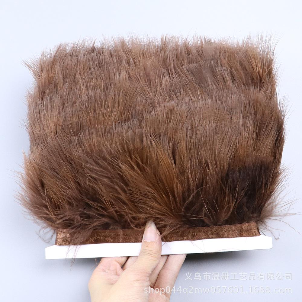 Encryption 8-10Cm Vascular Flannel Edge Clothing Accessories Material Colored Turkey Fluff Skirt Headdress