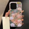 Botanical Holographic Floral Clear Phone Case For iPhone 17 Air 16 15 13 12 11 Pro Max Pro Plus Soft Protective Funda Cover