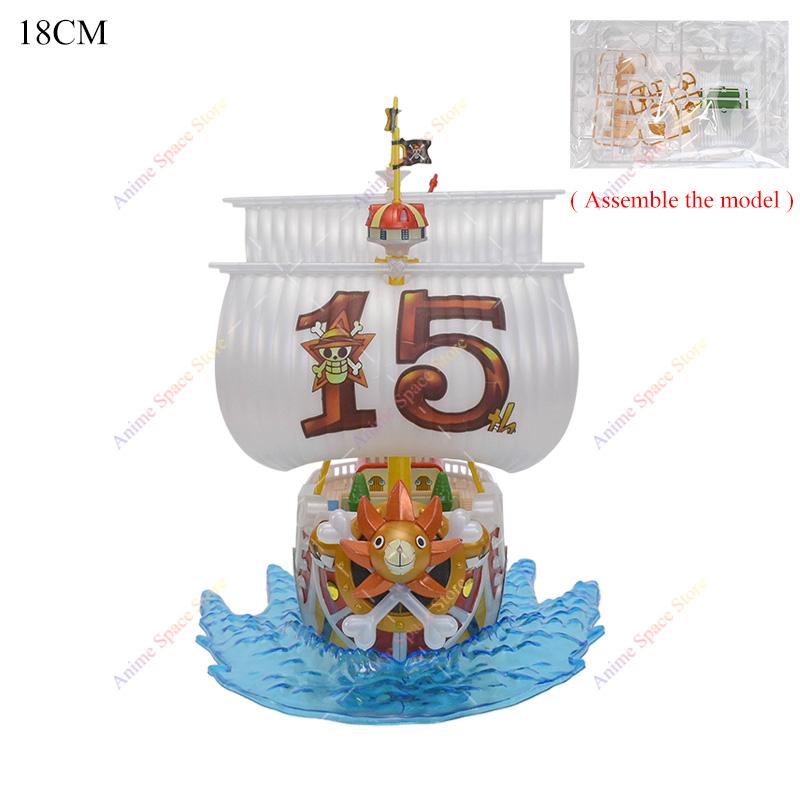 Anime One Piece Figure Luffy Thousand Sunny Going Merry Boat Pirate Ship Figurine Toys Action Figures Shanks Diy Assembly Model