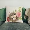 45x45 CM Paskalya Yastık Kılıfı Tavşan Yumurta Çiçek Çizme Yeniden Kullanılabilir Tatil Dekorasyon Kanepe Yatak Odası Kare Atmak Yastık Minder Örtüsü Festivali Hediye