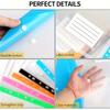 6pcs A4 Large Capacity Loose-Leaf File Pockets | Modern PP Material, Expandable Button and Label Pockets, 11-Hole Binder Rings - Portable Design