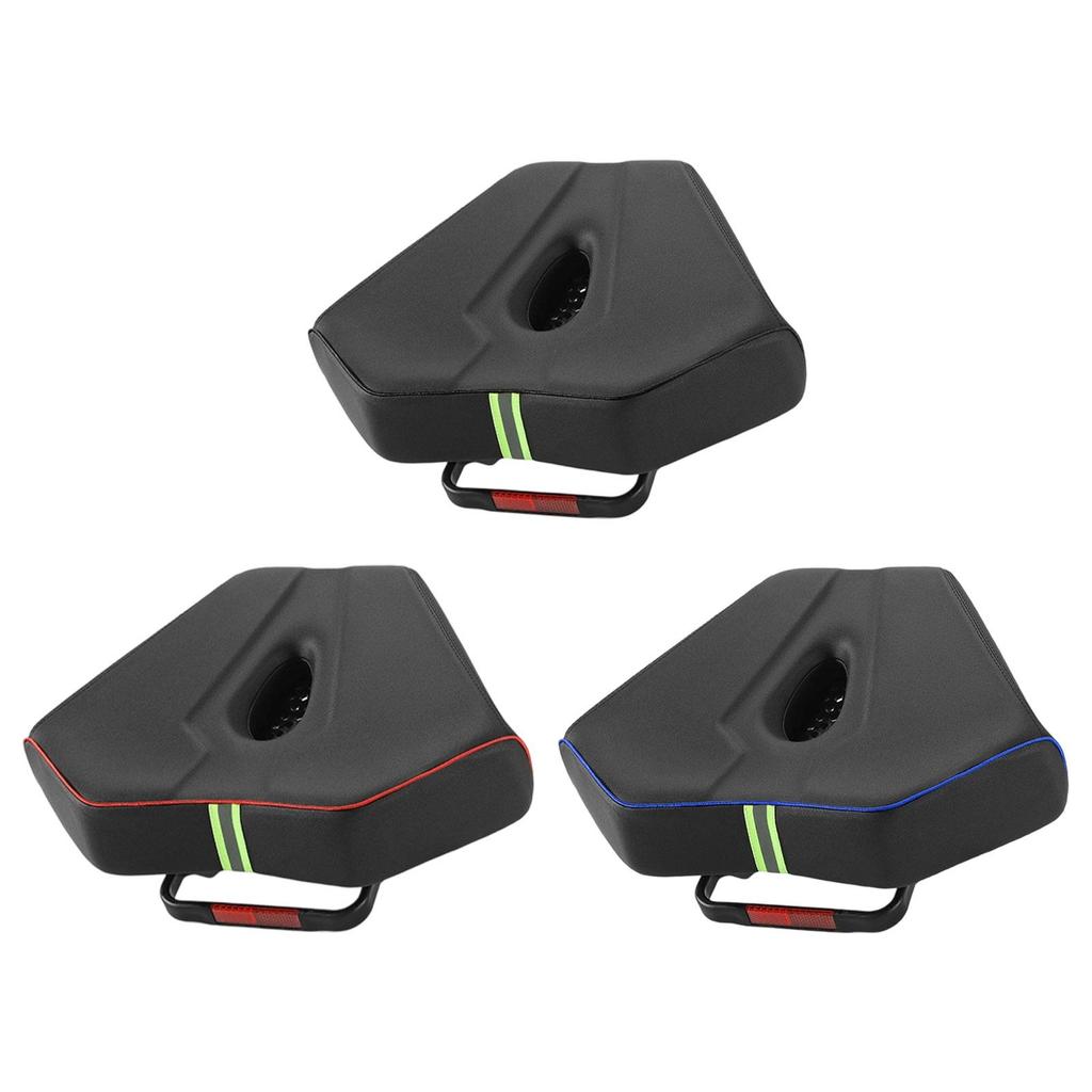 Noseless Bike Seat Shockproof Breathable Comfortable Padded Wide Bike Saddle