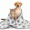 Soft Fluffy Cat Dog Blanket Pet Calming Blanket Warm Comfort Washable Small Quilt Cartoon Pattern Puppy Kitty Sleeping Mat