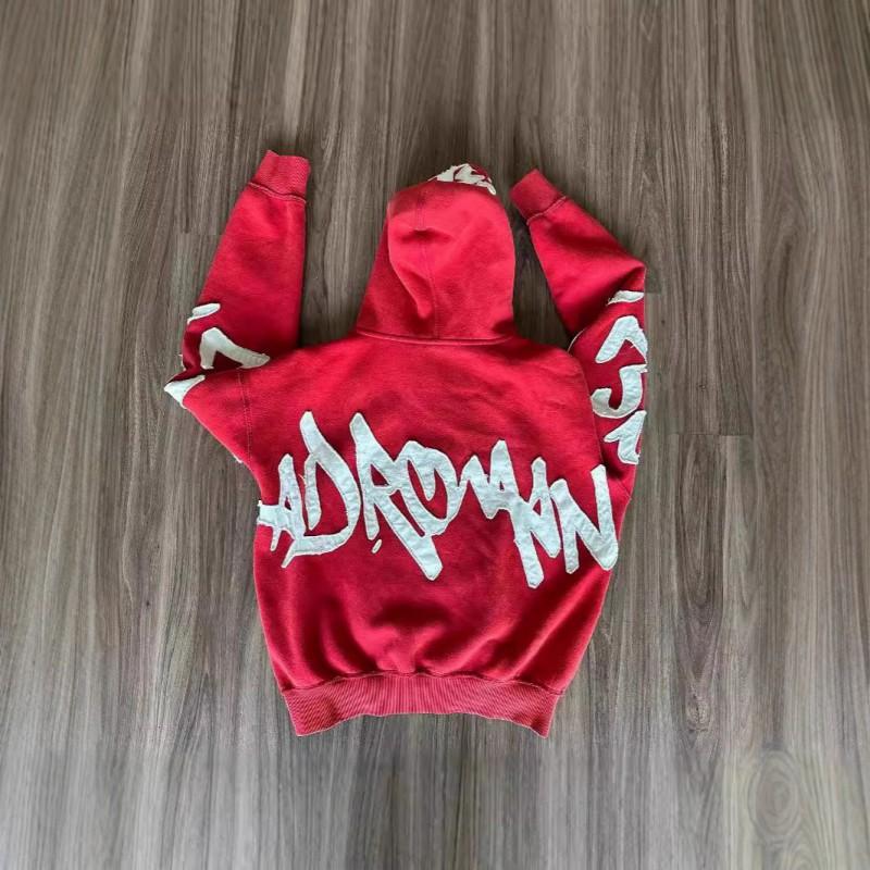 Unisex Übergroßer Kapuzenpullover Mit 3D Digitaldruck Lockerer Schnitt Reißverschluss Streetwear Freizeitkleidung
