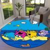 Herr. Herren Teppich Little Miss Rund, Teppich für Wohnzimmer Schlafzimmer Sofa Spielzimmer Dekor, Rutschfeste Bodenmatte