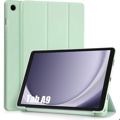 Protective Case - E.F.Connection - for Samsung Galaxy Tab A9 / A11 - Green - Foldable Stand - Optimal Protection