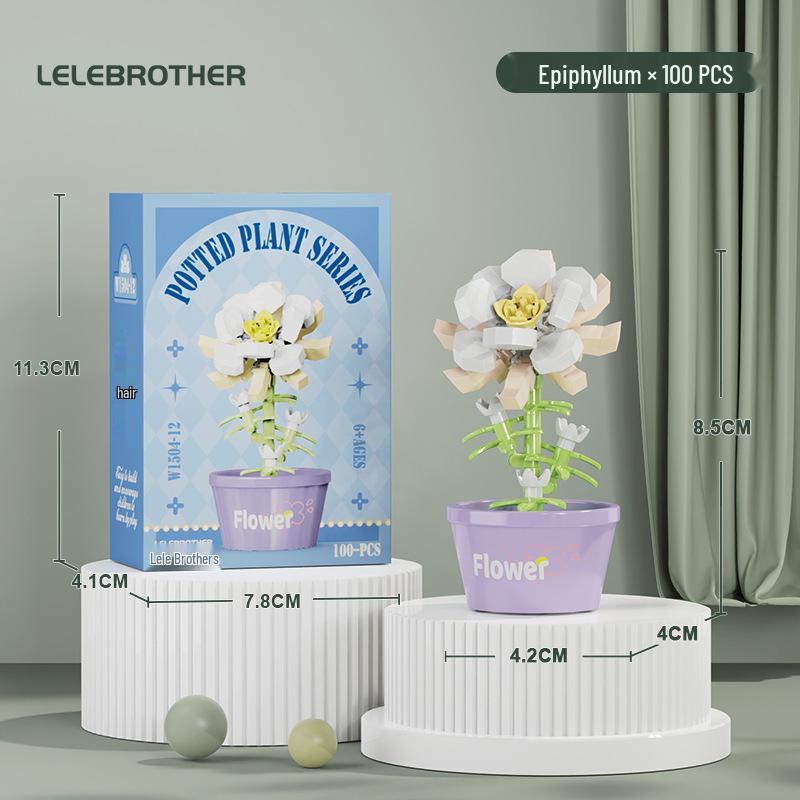 Compatible LEGO Flower Basket & Succulent Building Kit - Educational Toy & Valentine's Teacher Gift