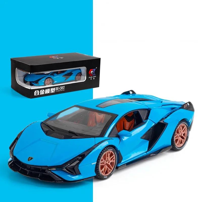 1:24 Lamborghini Sian FKP37 Auto Modell Spielzeug Legierung Diecast Rückzug Sammlung Supersportwagen Spielzeug Fahrzeug zur Dekoration Geschenke A244