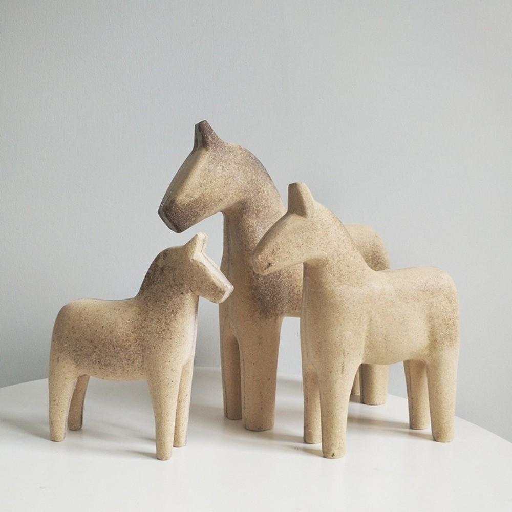 DIY Drawing Wooden Horse Handmade Blank Animal Figurine Painting Horse Figure Home Decoration