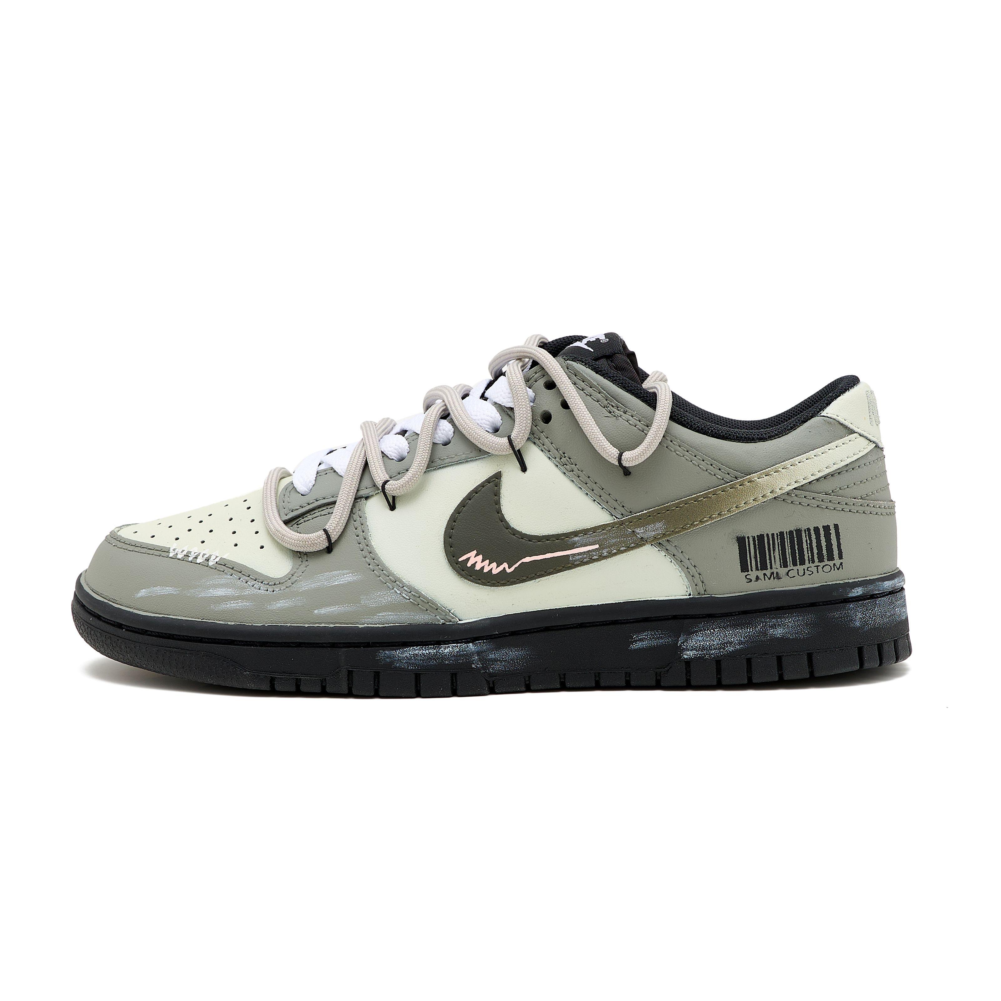 

Nike Dunk Distressed Barcode SAML Low top Skateboard Shoes Men s Gray IO7606-010(Team6-) 45