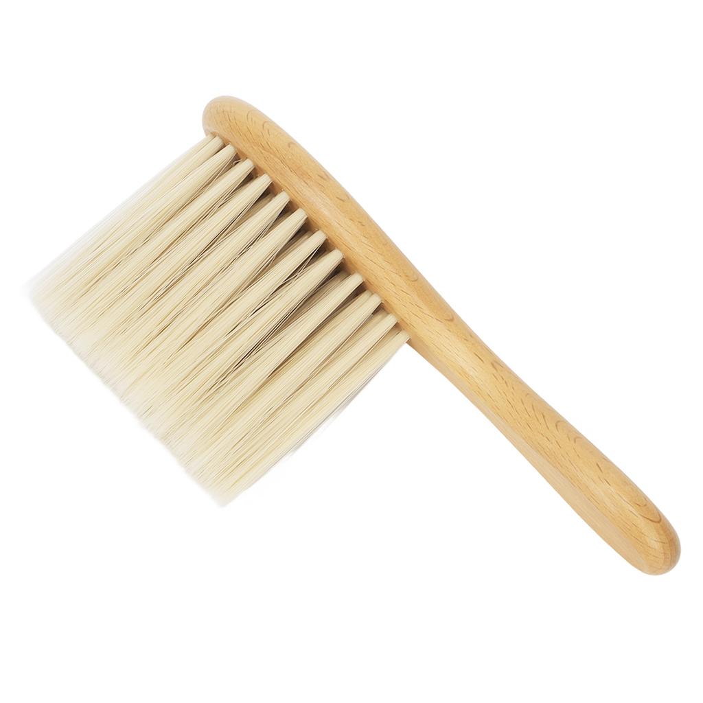 Face Duster Brush Nylon Professional Beech Wood Soft Clean Neck Duster Brushes for Barber
