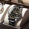 Fashion Ultra-thin Luminous Automatic Movement Waterproof Calendar Belt Men's Watch Business Fashion Student Quartz Watch