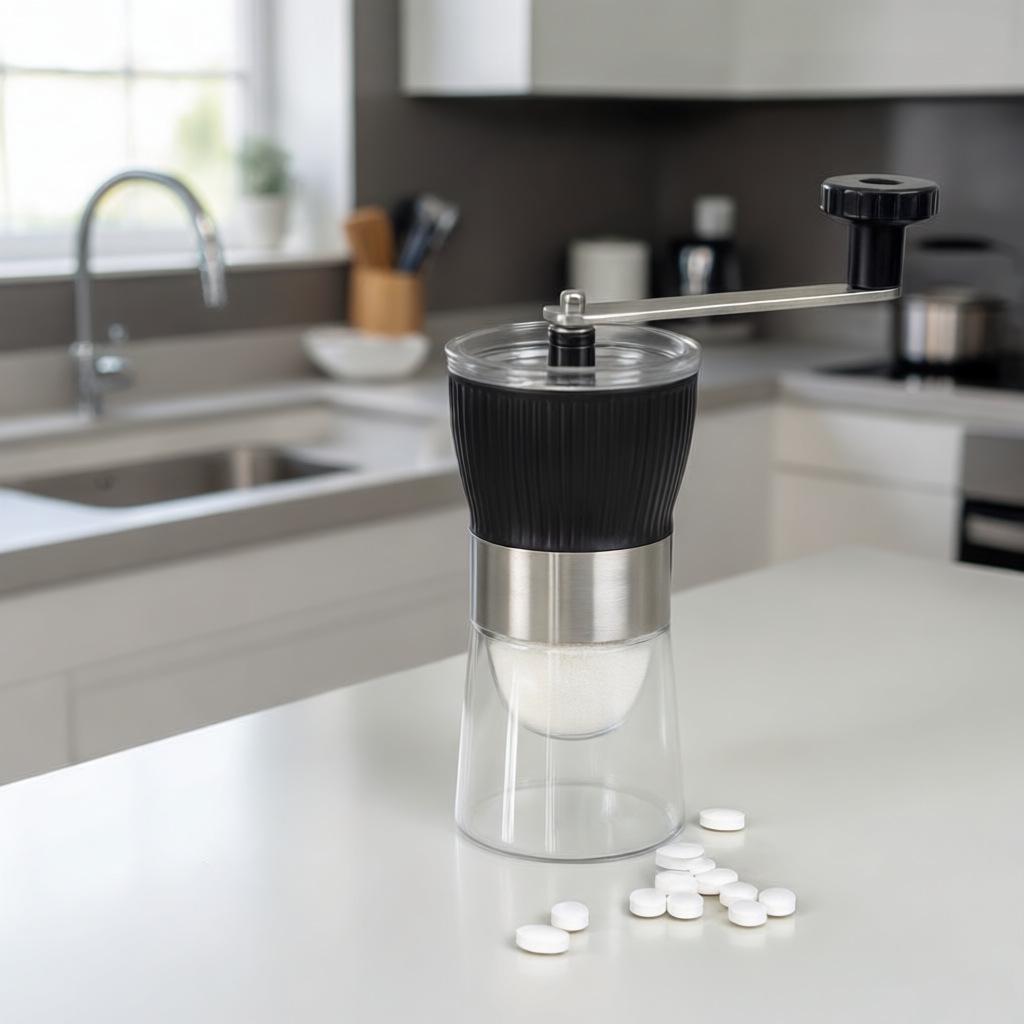 Portable Stainless Steel Manual Coffee Grinder & Mortar Set