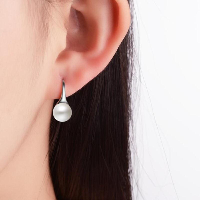 Nuovo arrivo Temperamento selvaggio 925 Sterling Silver Jewelry Pearl Hook ipoallergenico femminile di alta qualità orecchini pendenti Se250